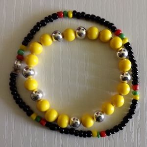 Teen ankle & wrist bracelet ❤️💚💛🖤